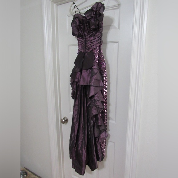 Vintage Gunne Sax Sequin Draped-Back Gown - Picture 14 of 16